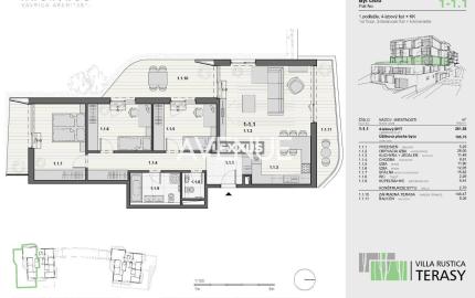PREDAJ - 4-izbový byt v projekte VILLA RUSTICA - TERASY 1, Dúbravka