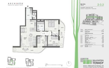 AVENUE I 4-izbový byt v projekte VILLA RUSTICA-TERASY 2, Dúbravka