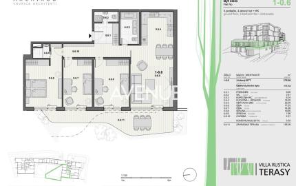 PREDAJ - 4-izbový byt v projekte VILLA RUSTICA - TERASY 1, Dúbravka