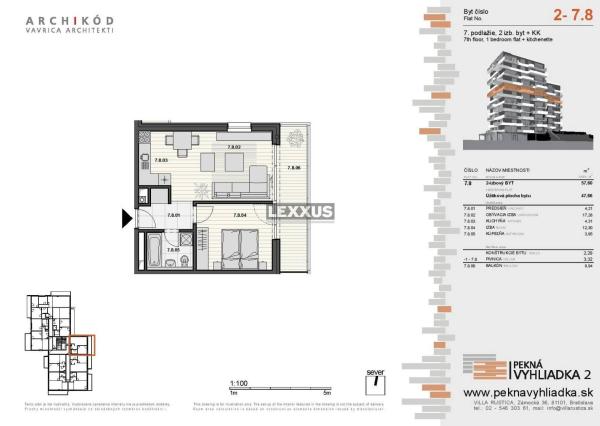 LEXXUS-PREDAJ, 2-izbový byt v projekte Pekná vyhliadka 2, Dúbravka
