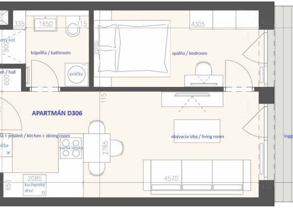 AVENUE | moderný a útulný 2i apartmán s odpočtom DPH, v projekte AGÁTY