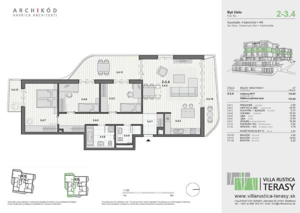 AVENUE I 4-izbový byt v projekte VILLA RUSTICA-TERASY 2, Dúbravka