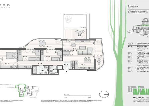AVENUE I 4-izbový byt v projekte VILLA RUSTICA-TERASY 1, Dúbravka