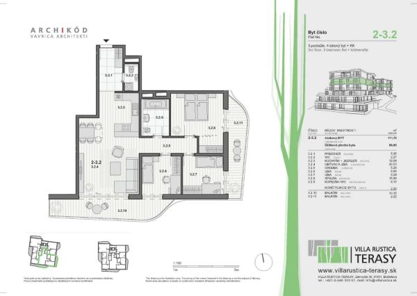 AVENUE I 4-izbový byt v projekte VILLA RUSTICA-TERASY 2, Dúbravka
