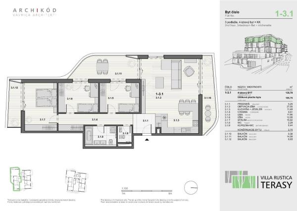 PREDAJ - 4-izbový byt v projekte VILLA RUSTICA-TERASY 1, Dúbravka
