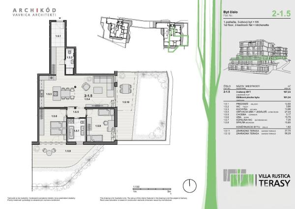 PREDAJ - 3-izbový byt v projekte VILLA RUSTICA-TERASY 2, Dúbravka