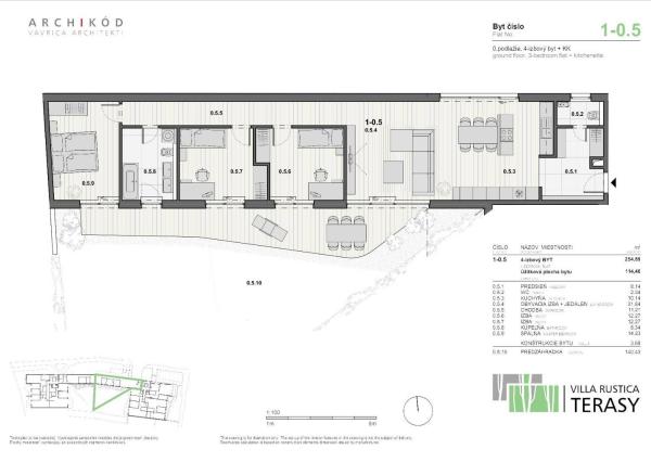 PREDAJ - 4-izbový byt v projekte VILLA RUSTICA - TERASY 1, Dúbravka