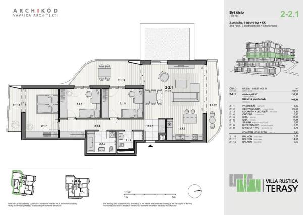 PREDAJ - 4-izbový byt v projekte VILLA RUSTICA-TERASY 2, Dúbravka