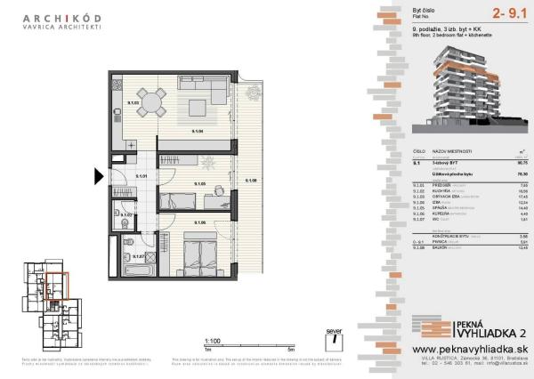 LEXXUS-PREDAJ, 3-izbový byt v projekte Pekná vyhliadka 2, Dúbravka