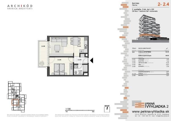 LEXXUS-PREDAJ, 2-izbový byt v projekte Pekná vyhliadka 2, Dúbravka