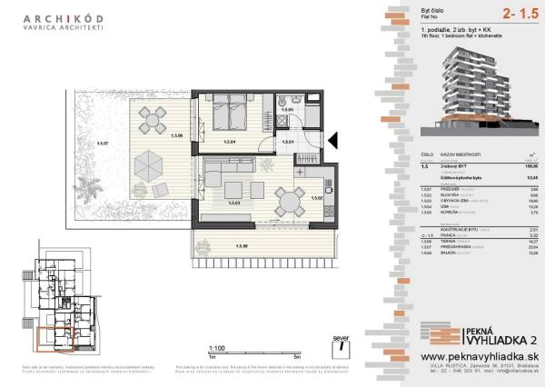 LEXXUS-PREDAJ, 2-izbový byt v projekte Pekná vyhliadka 2, Dúbravka