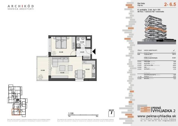 LEXXUS-PREDAJ, 2-izbový byt v projekte Pekná vyhliadka 2, Dúbravka