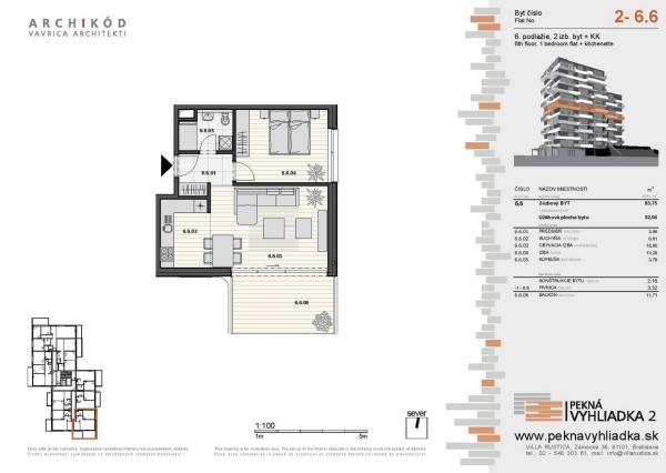 LEXXUS-PREDAJ, 2-izbový byt v projekte Pekná vyhliadka 2, Dúbravka