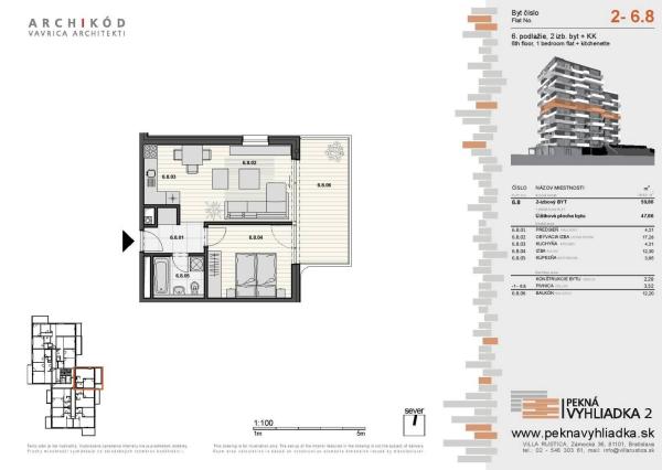 LEXXUS-PREDAJ, 2-izbový byt v projekte Pekná vyhliadka 2, Dúbravka