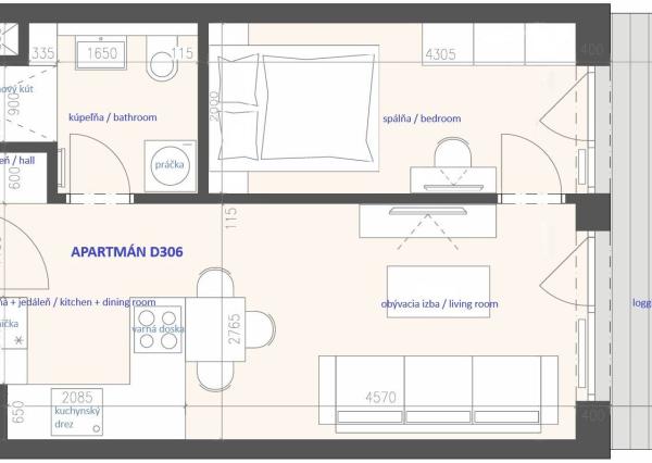 AVENUE | moderný a útulný 2i apartmán v projekte AGÁTY
