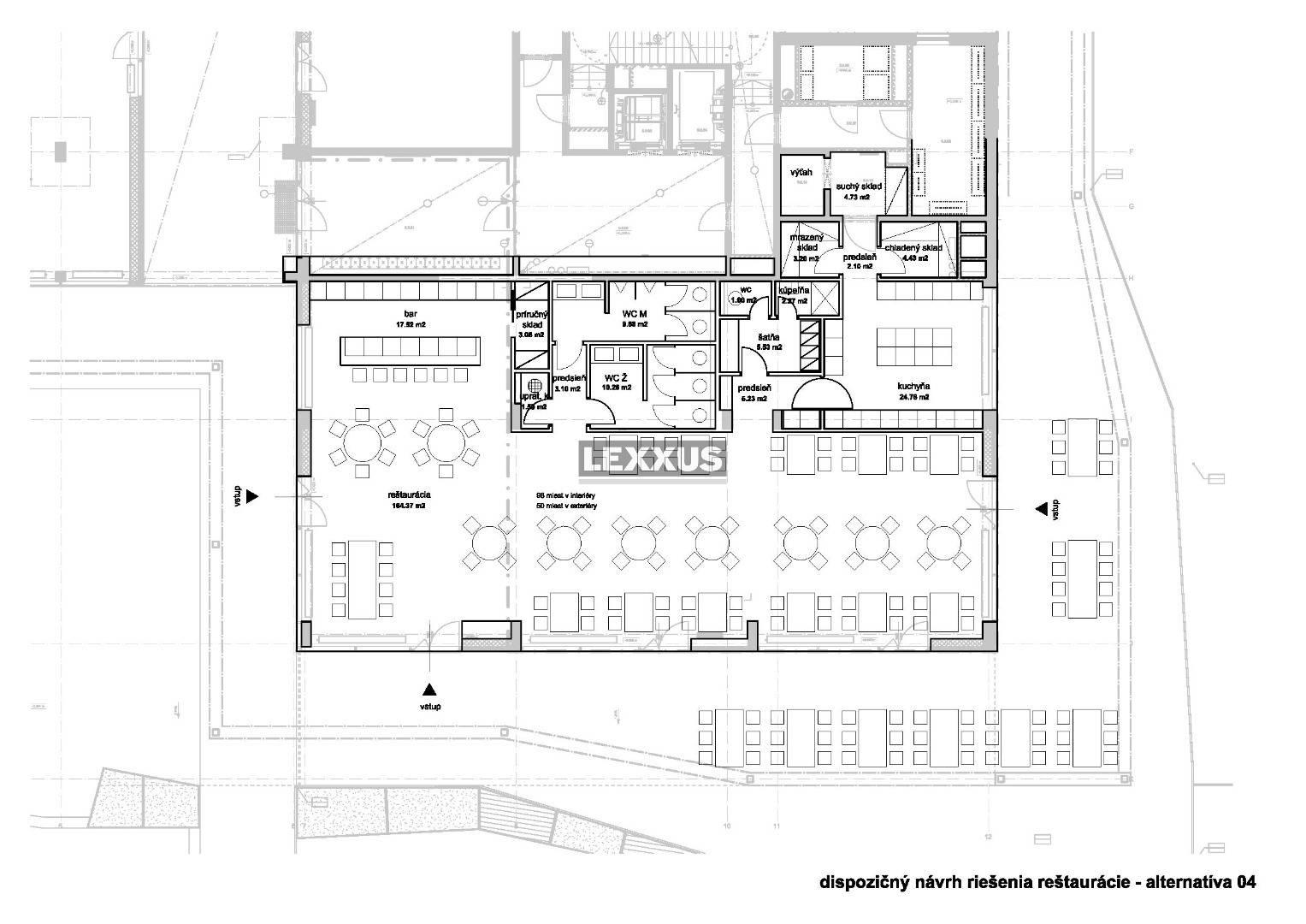 PREDAJ - reštaurácia v novostavbe, 184m2, M.Granca, Dúbravka