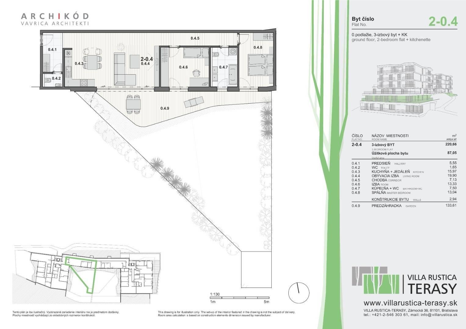PREDAJ - 3-izbový byt v projekte VILLA RUSTICA-TERASY 2, Dúbravka