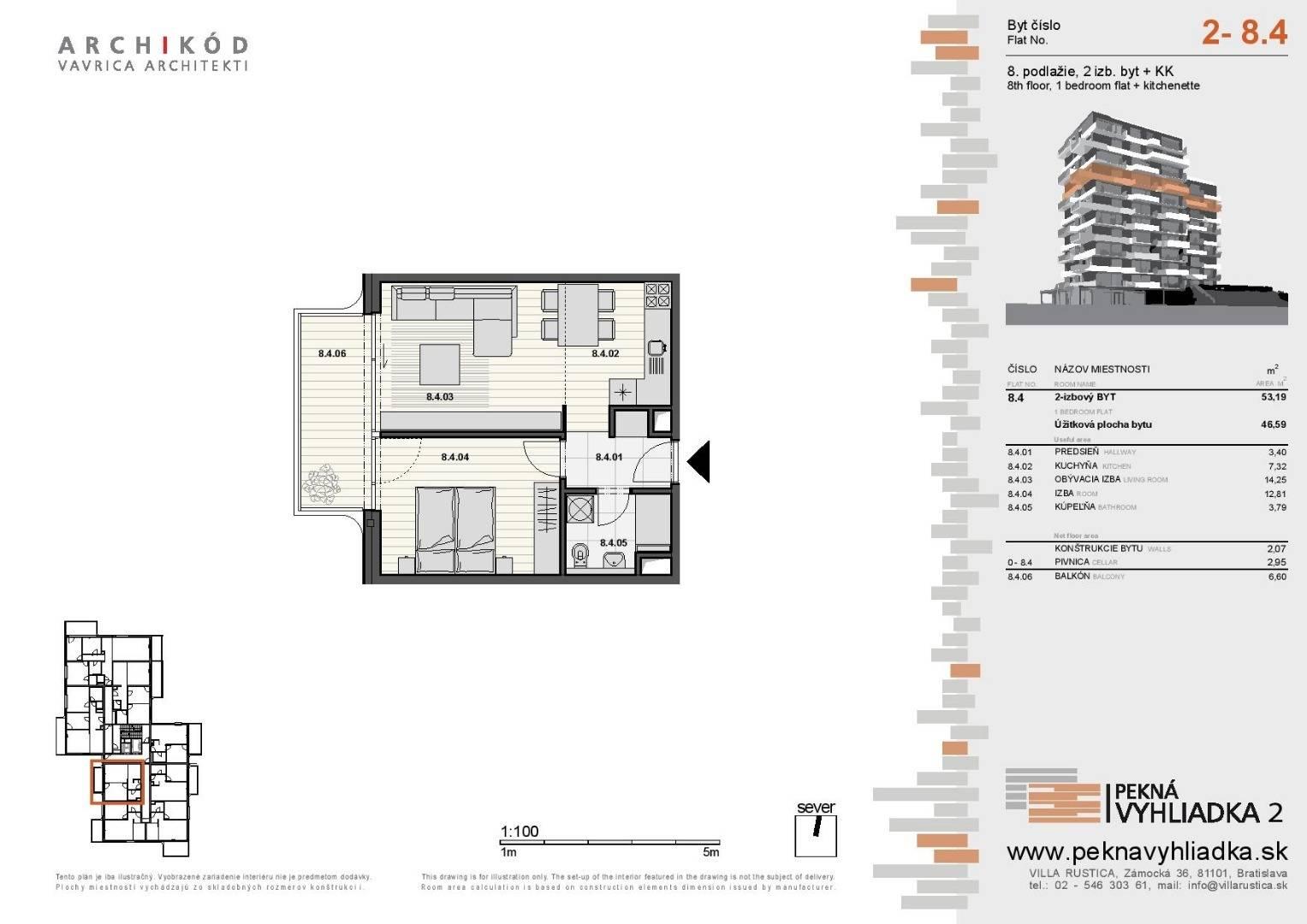 LEXXUS-PREDAJ, 2-izbový byt v projekte Pekná vyhliadka 2, Dúbravka