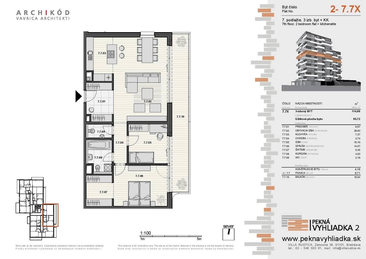 LEXXUS-PREDAJ, 3-izbový byt v projekte Pekná vyhliadka 2, Dúbravka