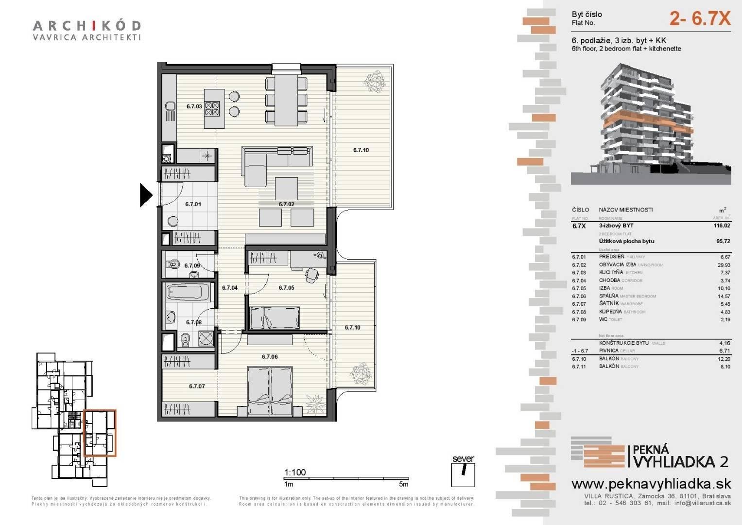 LEXXUS-PREDAJ, 3-izbový byt v projekte Pekná vyhliadka 2, Dúbravka