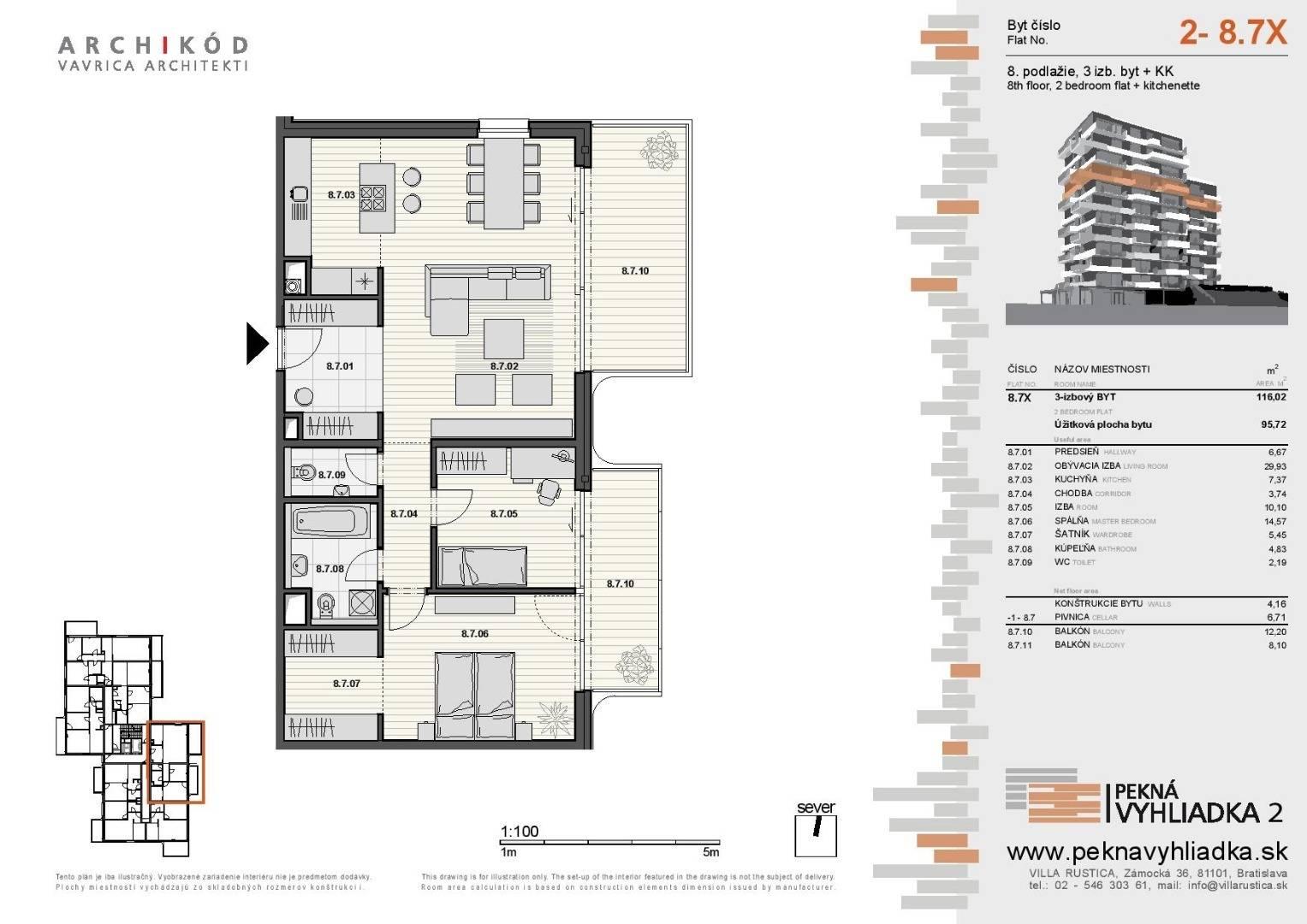 LEXXUS-PREDAJ, 3-izbový byt v projekte Pekná vyhliadka 2, Dúbravka
