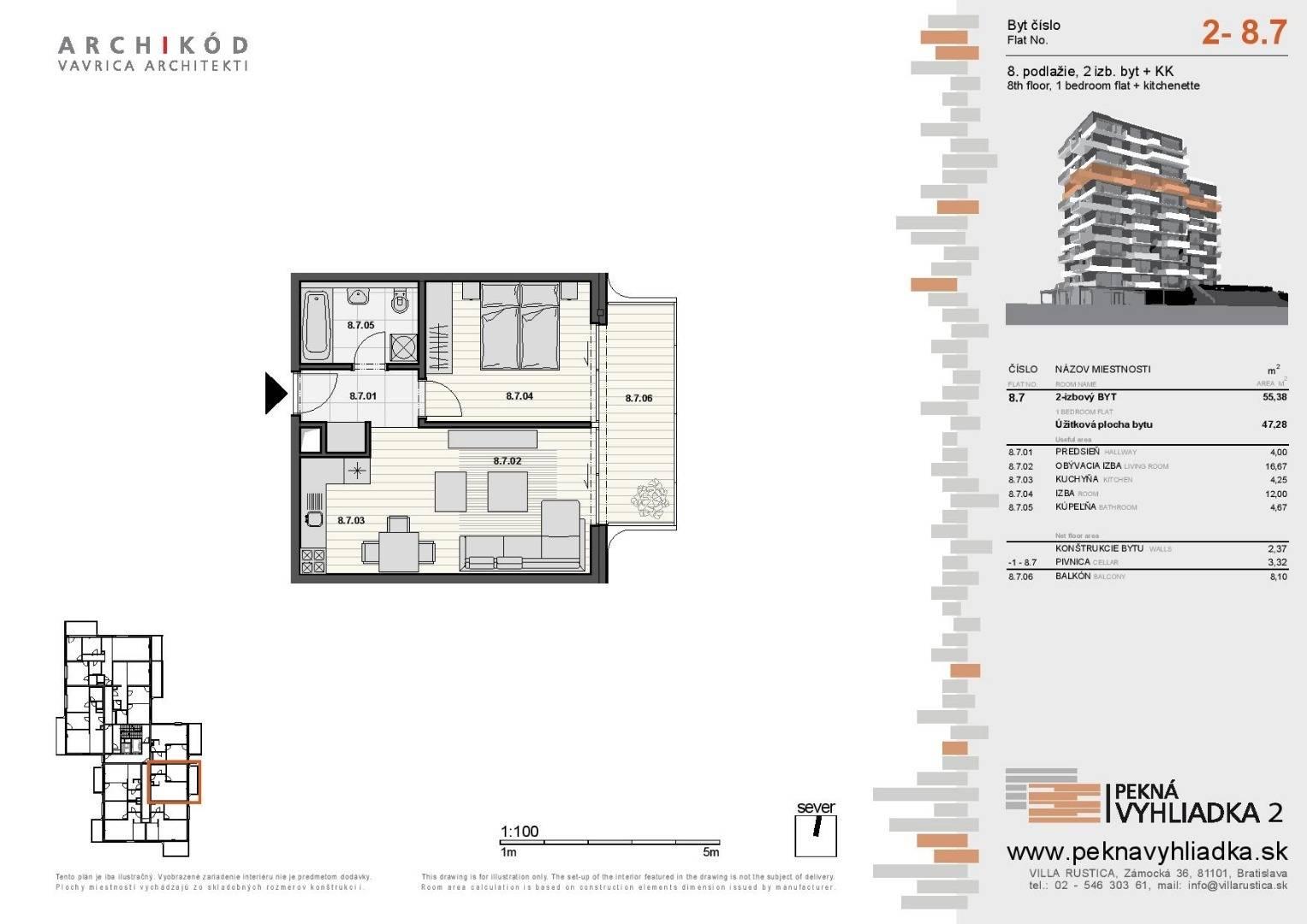 LEXXUS-PREDAJ, 2-izbový byt v projekte Pekná vyhliadka 2, Dúbravka