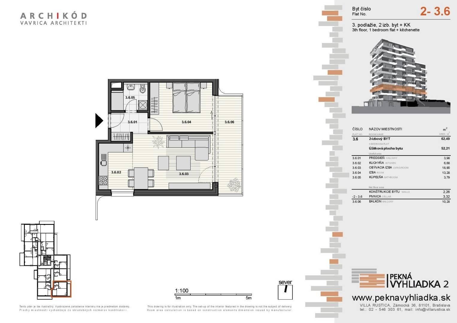 LEXXUS-PREDAJ, 2-izbový byt v projekte Pekná vyhliadka 2, Dúbravka
