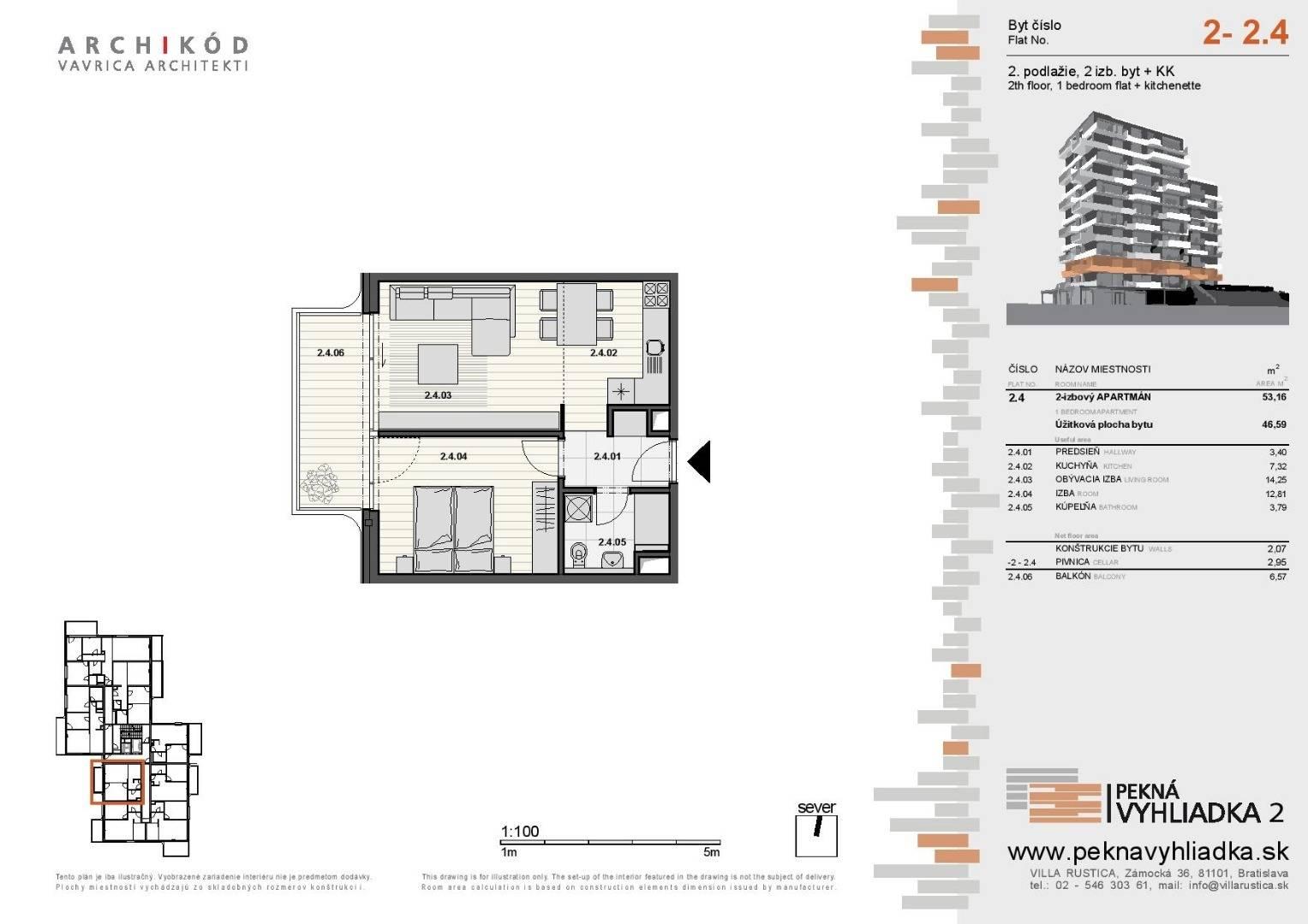 LEXXUS-PREDAJ, 2-izbový byt v projekte Pekná vyhliadka 2, Dúbravka