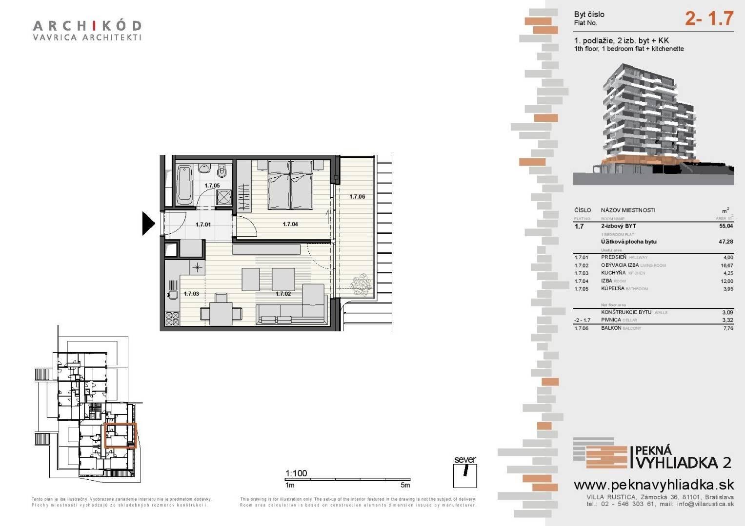 LEXXUS-PREDAJ, 2-izbový byt v projekte Pekná vyhliadka 2, Dúbravka