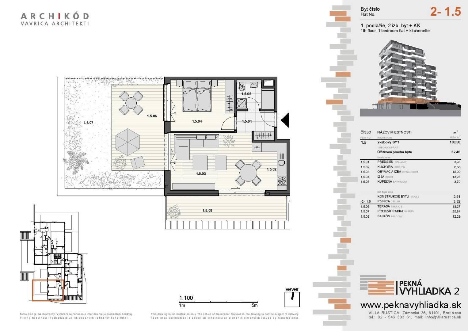 LEXXUS-PREDAJ, 2-izbový byt v projekte Pekná vyhliadka 2, Dúbravka