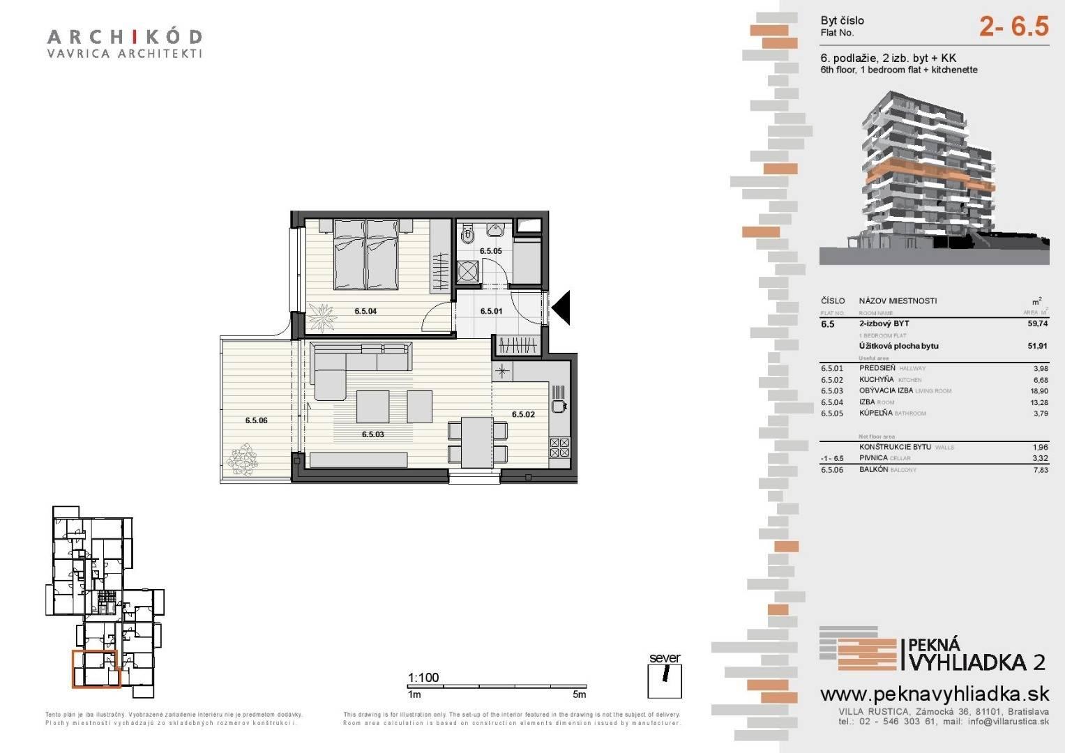 LEXXUS-PREDAJ, 2-izbový byt v projekte Pekná vyhliadka 2, Dúbravka