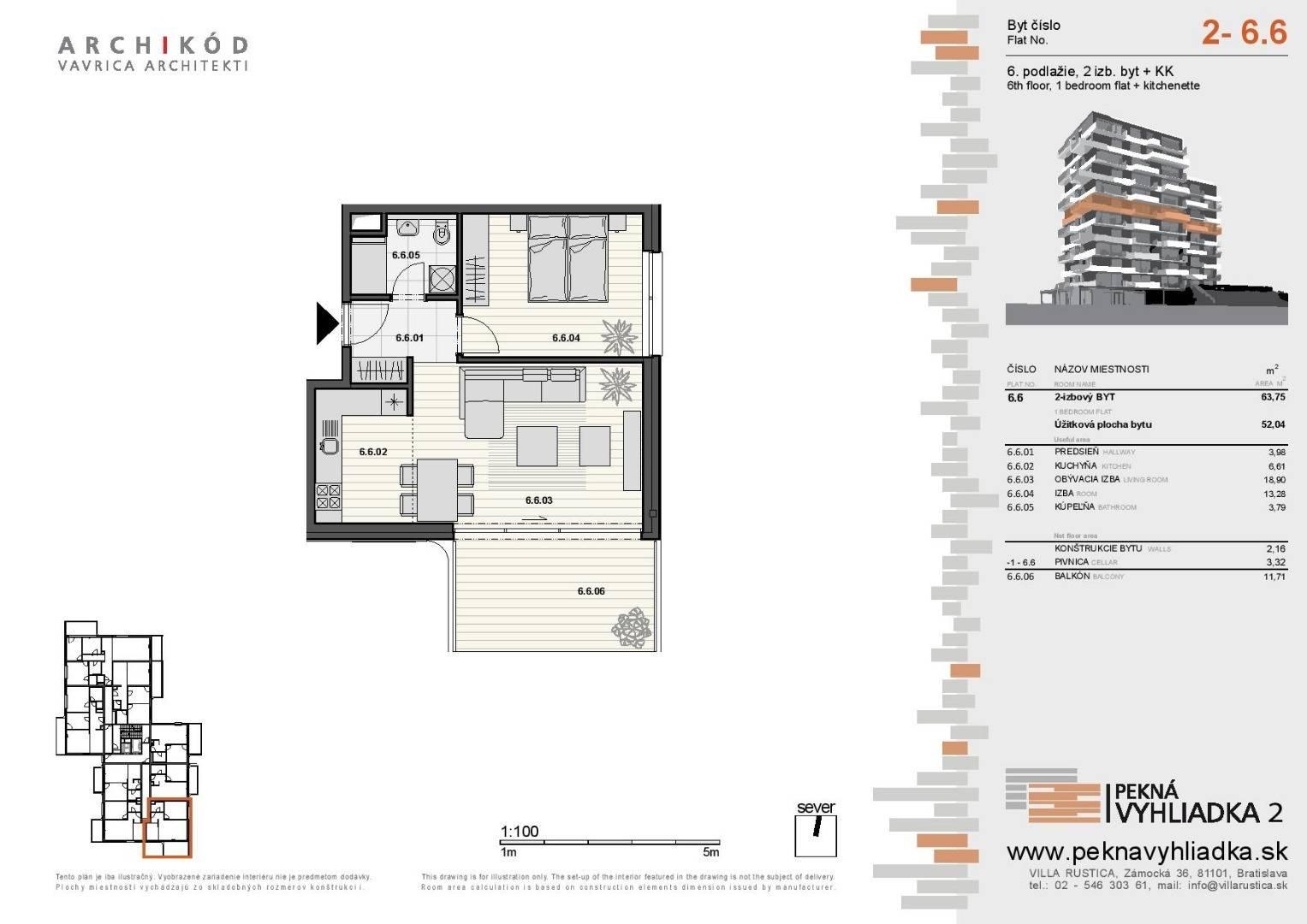 LEXXUS-PREDAJ, 2-izbový byt v projekte Pekná vyhliadka 2, Dúbravka