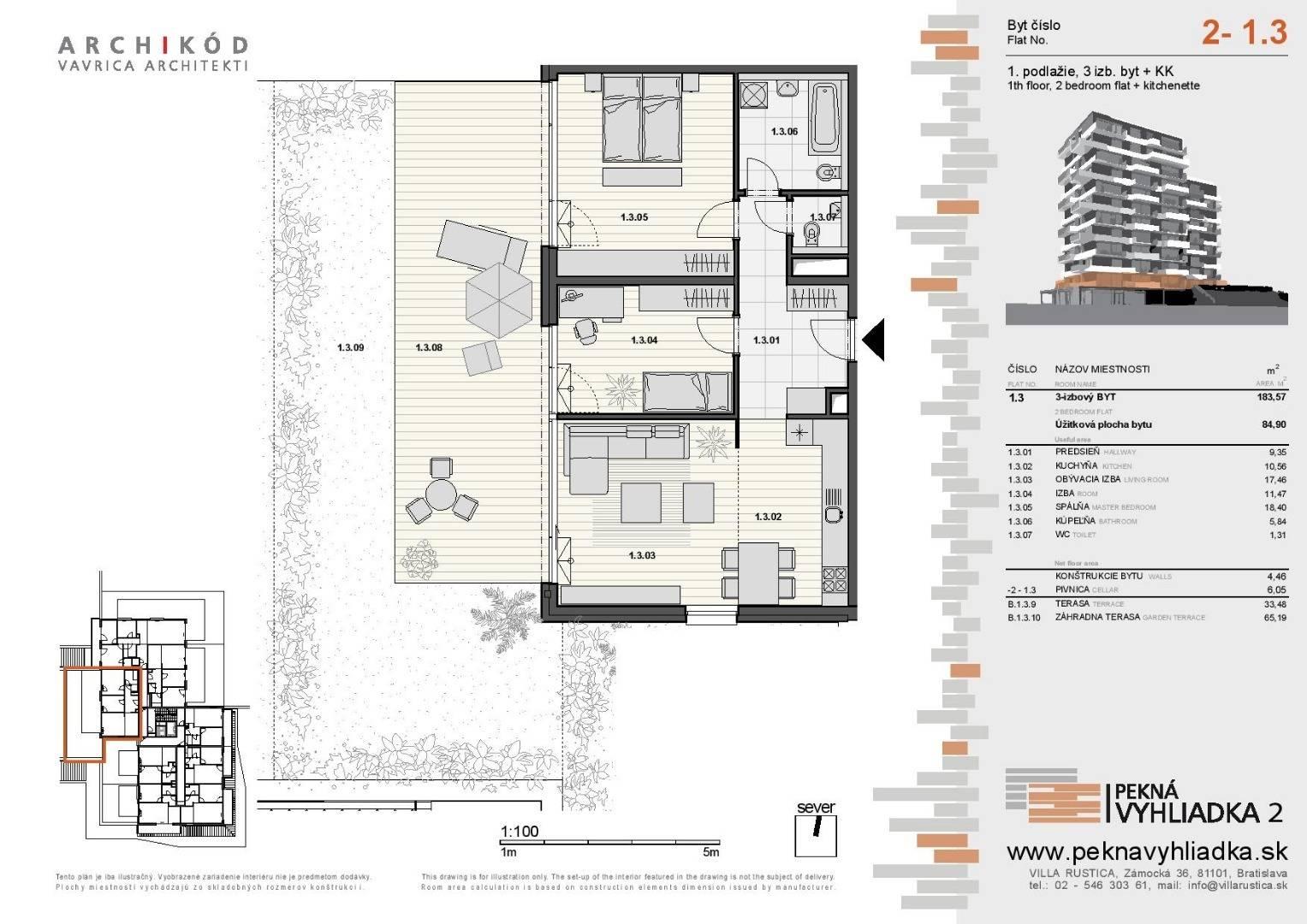 LEXXUS-PREDAJ, 3-izbový byt v projekte Pekná vyhliadka 2, Dúbravka