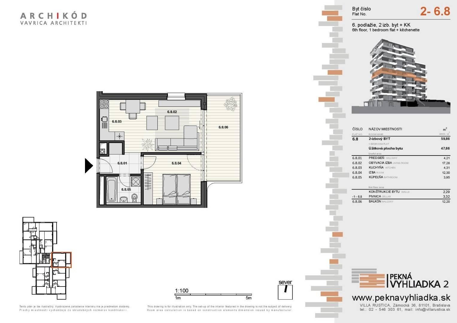 LEXXUS-PREDAJ, 2-izbový byt v projekte Pekná vyhliadka 2, Dúbravka