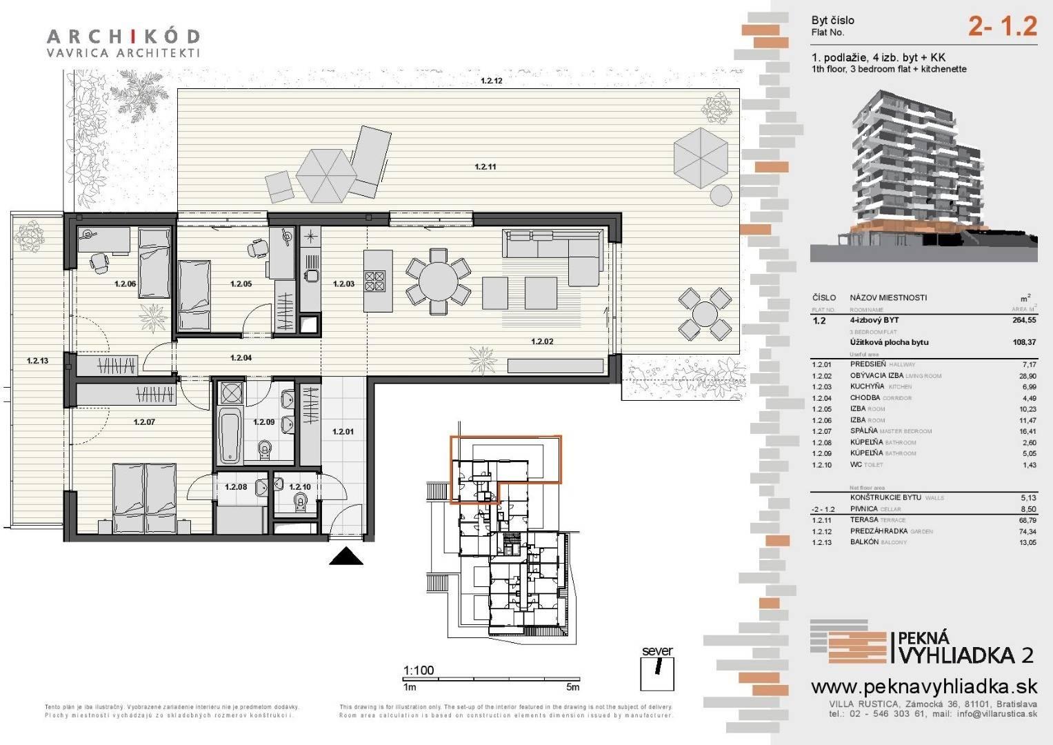 LEXXUS-PREDAJ, 4-izbový byt v projekte Pekná vyhliadka 2, Dúbravka