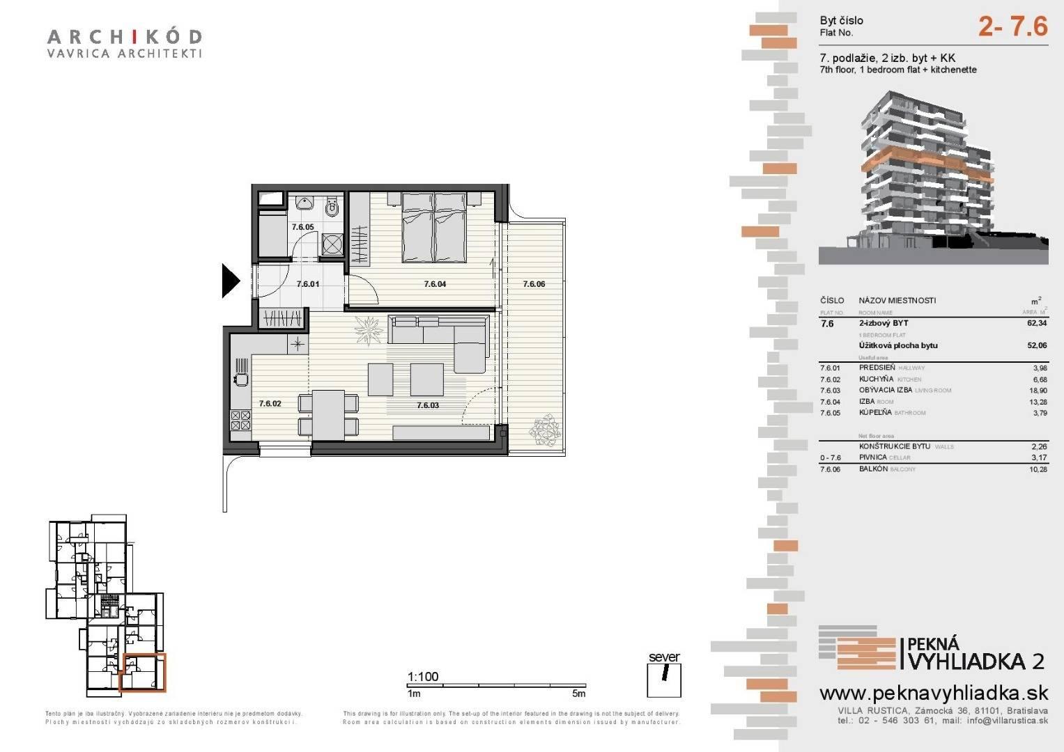 LEXXUS-PREDAJ, 2-izbový byt v projekte Pekná vyhliadka 2, Dúbravka