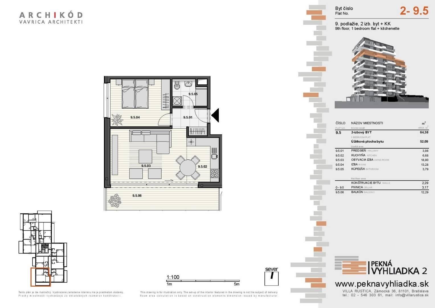 LEXXUS-PREDAJ, 2-izbový byt v projekte Pekná vyhliadka 2, Dúbravka